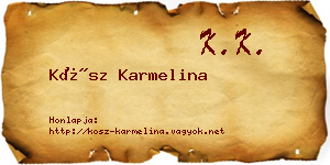 Kósz Karmelina névjegykártya